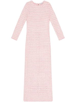 Balenciaga button-fastening tweed dress - Pink