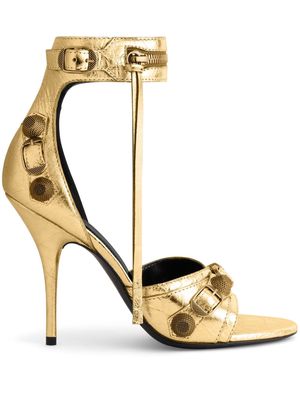 Balenciaga Cagole 110mm metallic-finish sandals - Gold