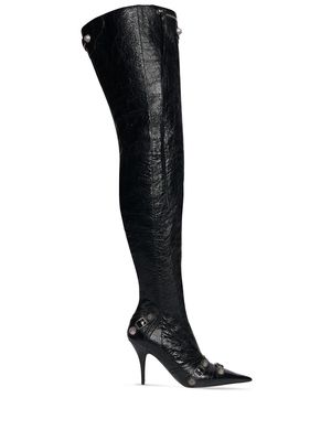 Balenciaga Cagole 90mm over-the-knee boots - Black