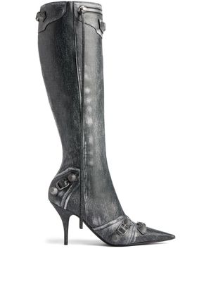 Balenciaga Cagole 90mm studded leather boots - Black