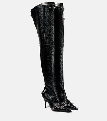 Balenciaga Cagole leather over-the-knee boots