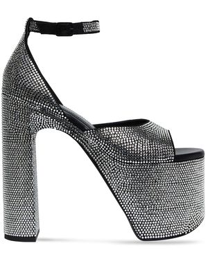 Balenciaga Camden rhinestone-embellished 160 sandals - 1000 -BLACK/ CRYSTAL