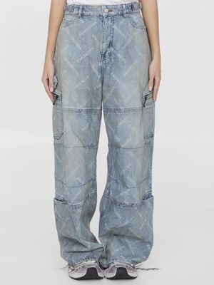 Balenciaga Cargo Bal Diagonal Allover Pants