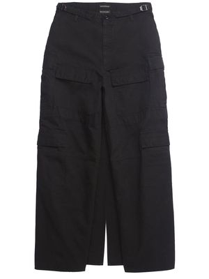 Balenciaga cargo-pockets slit skirt - Black