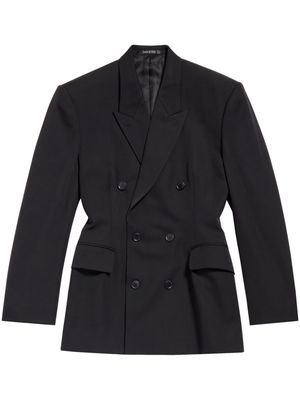 Balenciaga Cinched wool blazer - Black