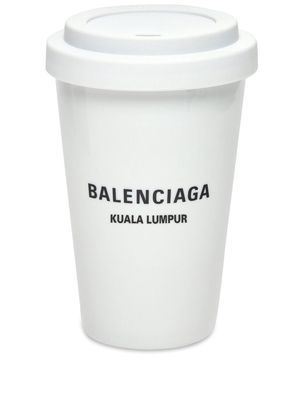 Balenciaga Cities Kuala Lumpur coffee cup - White