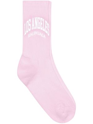 Balenciaga Cities Los Angeles tennis socks - Pink