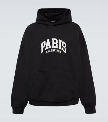 Balenciaga Cities Paris cotton jersey hoodie