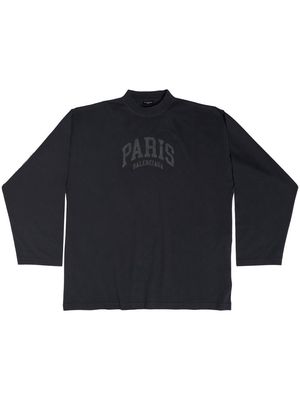 Balenciaga Cities Paris long sleeve T-Shirt oversized - Black