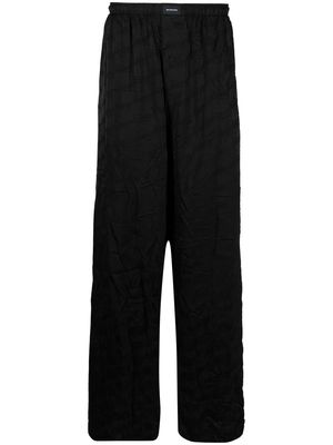 Balenciaga crease-effect jacquard pyjama trousers - Black