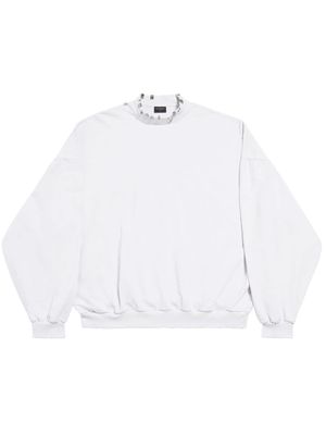 Balenciaga crew-neck cotton sweatshirt - White
