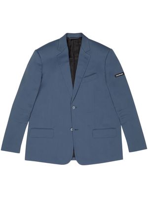 Balenciaga crinkle-detail oversize blazer - Blue
