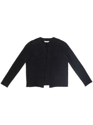 Balenciaga crinkled cropped cardigan - 0100 -BLACK W