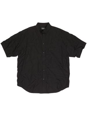 Balenciaga crinkled short-sleeve shirt - Black