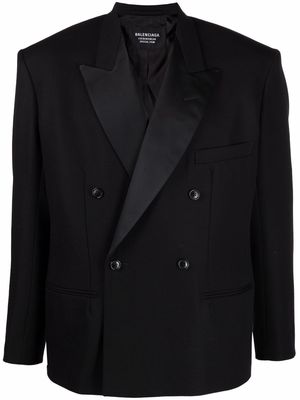 Balenciaga Cristobal double-breasted tuxedo blazer - Black