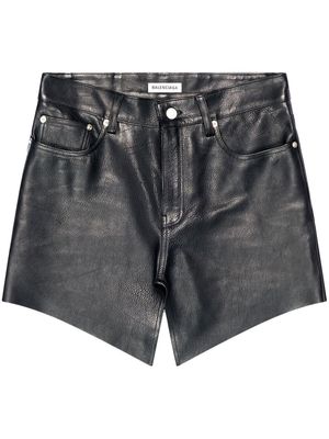 Balenciaga Cut-Up leather mini skirt - Black