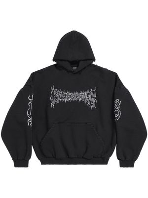 Balenciaga Darkwave logo-print hoodie - Black