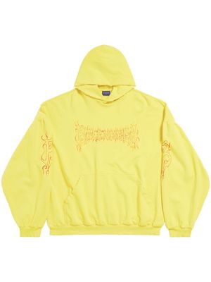 Balenciaga Darkwave Round cotton hoodie - Yellow