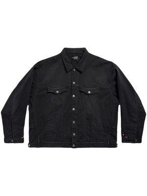 Balenciaga deconstructed denim jacket - Black