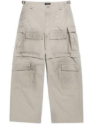 Balenciaga distressed cotton cargo trousers - 9509 - NEW BEIGE