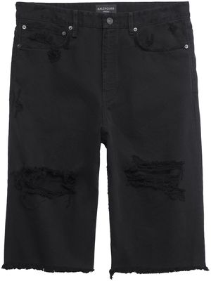 Balenciaga distressed denim shorts - 1700 -PEACH PITCH BLACK
