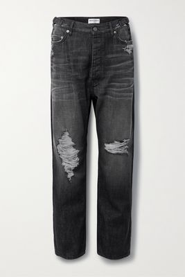 Balenciaga - Distressed High-rise Jeans - Black