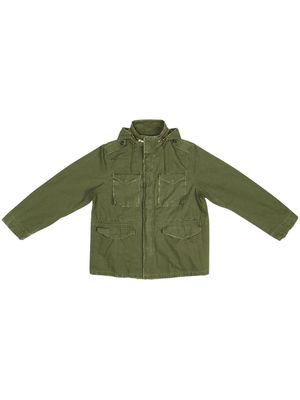 Balenciaga distressed hooded parka jacket - Green