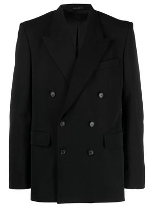 Balenciaga double-breasted peak-lapel blazer - Black