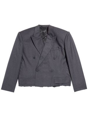 Balenciaga double-breasted wool blazer - Grey