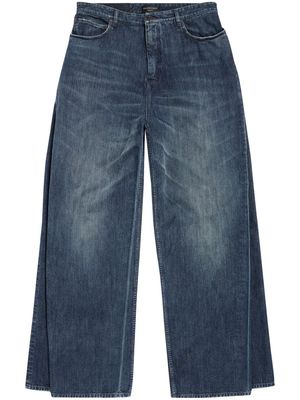 Balenciaga double-front wide-leg jeans - Blue