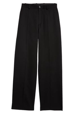 Balenciaga Double Front Wool Twill Pants in Black