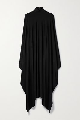 Balenciaga - Draped Layered Stretch-modal Jersey Playsuit - Black