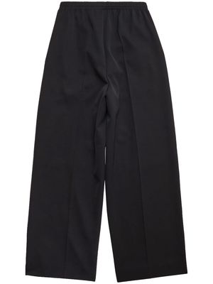 Balenciaga elasticated waist wool trousers - Black