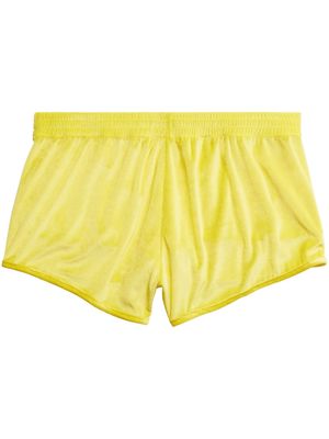 Balenciaga elasticated-waistband cotton shorts - Yellow