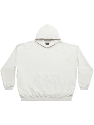 Balenciaga embellished-logo cotton hoodie - White