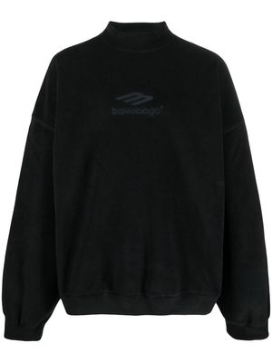 Balenciaga embossed-logo jumper - Black