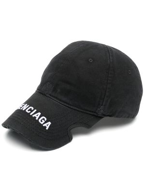 Balenciaga embroidered-logo baseball cap - Black