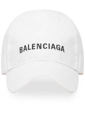 Balenciaga embroidered-logo cap - White