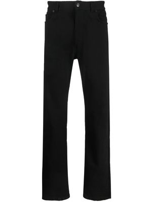 Balenciaga embroidered-logo cotton trousers - Black