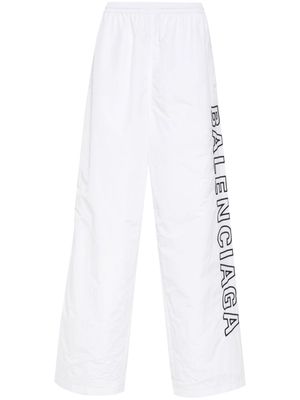 Balenciaga embroidered-logo track pants - White