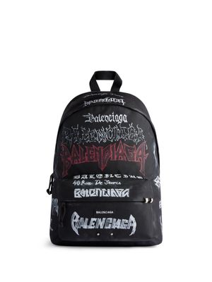 Balenciaga Explorer DIY Metal zipped backpack - Black