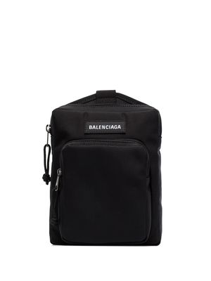 Balenciaga Explorer logo patch crossbody bag - Black