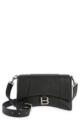 Balenciaga Extra Small Downtown Grained Leather Crossbody Bag in Black