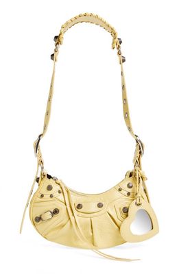 Balenciaga Extra Small Le Cagole Lambskin Shoulder Bag in Butter Yellow