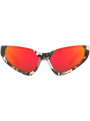 Balenciaga Eyewear biker-style camouflage sunglasses - Black
