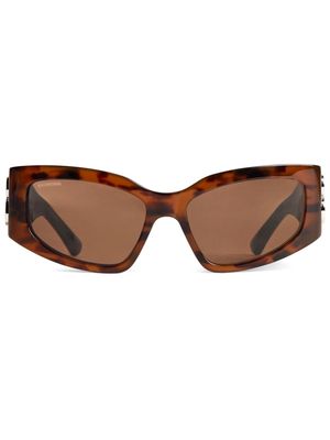 Balenciaga Eyewear Bossy tortoiseshell-effect sunglasses - Brown