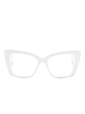 Balenciaga Eyewear butterfly-frame clear glasses - White