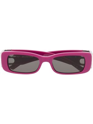 Balenciaga Eyewear crystal-embellished square-frame sunglasses - Purple