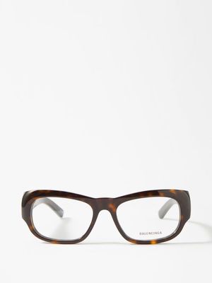Balenciaga Eyewear - D-frame Tortoiseshell-acetate Glasses - Womens - Brown Multi