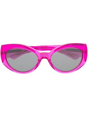 Balenciaga Eyewear debossed-logo cat-eye sunglasses - Pink